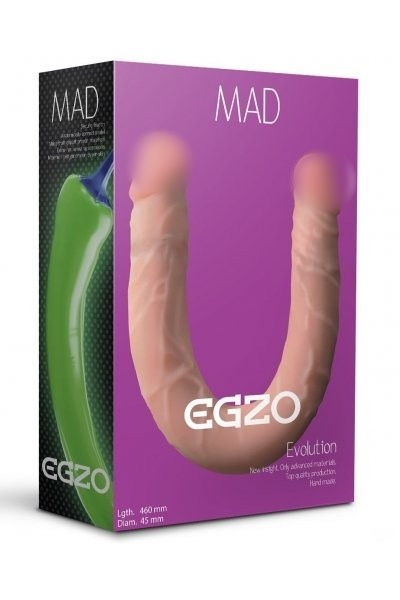 Фаллоимитатор двухголовый &quot;Egzo&quot; реалистичный, рельефный, 46см 