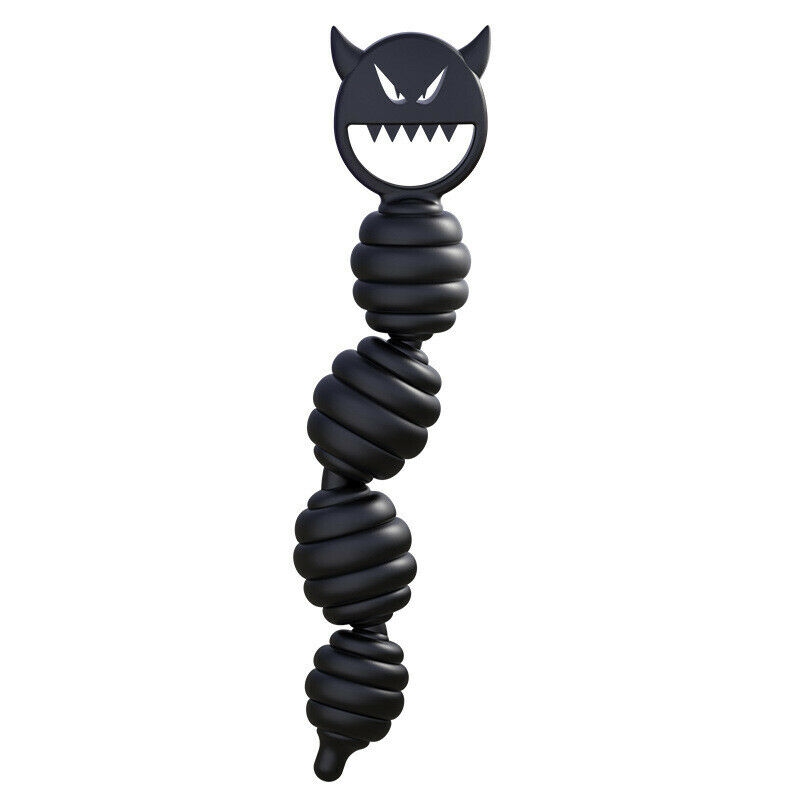 Анальная цепочка "Anal Devil" супер рельефная, черная 