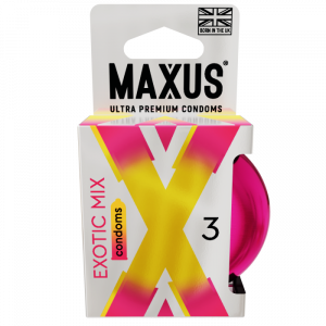 Презервативы "Maxus Exotic Mix" цветные и ароматизированные, 3шт